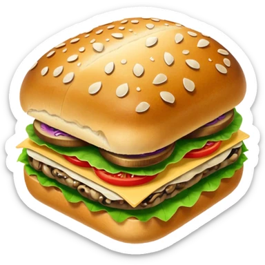 mushroom sandwich sticker