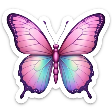 🦋 this emoji in pink in small size sticker