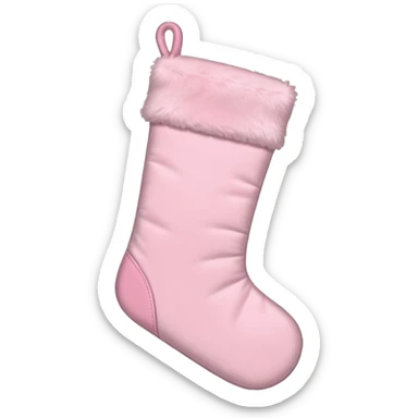 an aesthetic baby pink  christmas stocking sticker