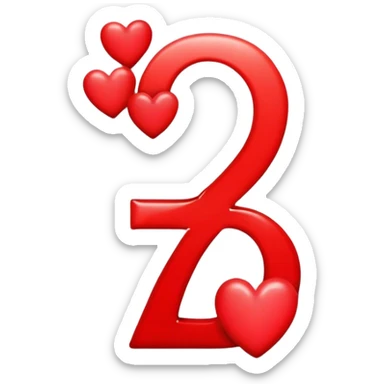 number 7 with hearts sticker