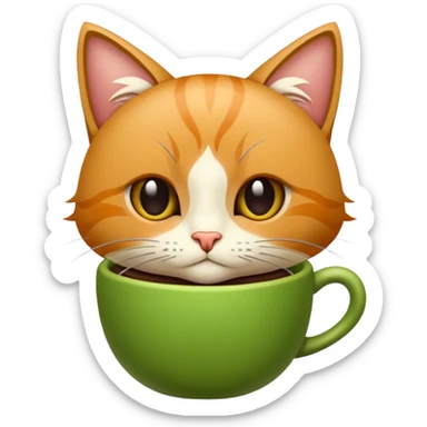 Dans eden kahverengi tüylü ve gözlü bir kedi sticker