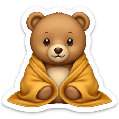 🧸 in blanket  sticker