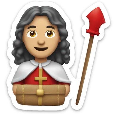 Bisschop Sint Nicolaas grote rode mijter sticker