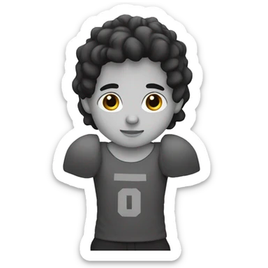 Niño blanco con pelo negro  sticker