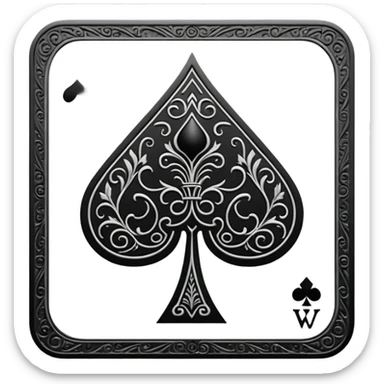 close up of card ace of spades sticker