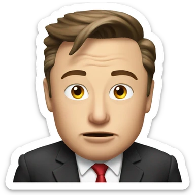 Elon Musk kidding Donald Trump sticker