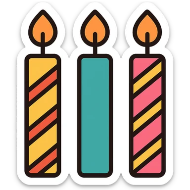 birthday candles sticker