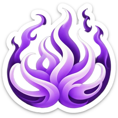 Wicked purple flames sticker