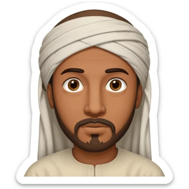 Homme arabe brun avec bouc sticker