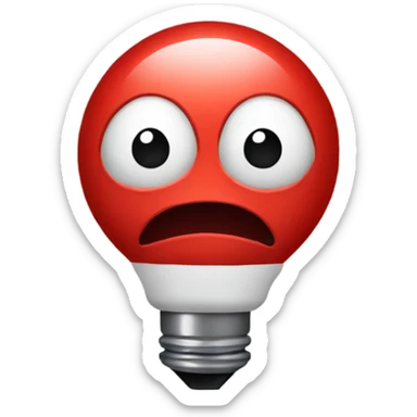 A red bulb nervous sticker