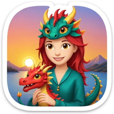 Sara from the dragon puppeteer sun set sara sticker