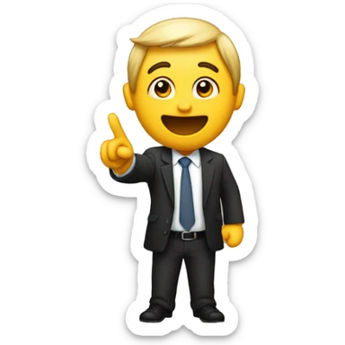 Someone pointing in a way to say “this” as a confirmation  sticker