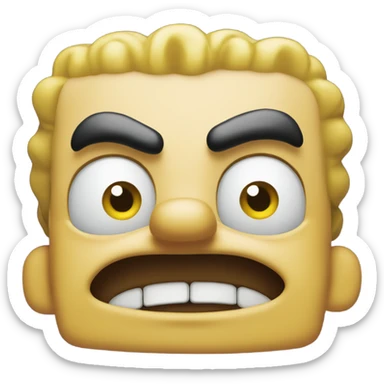 Bart Simpson twisting his eyes sticker