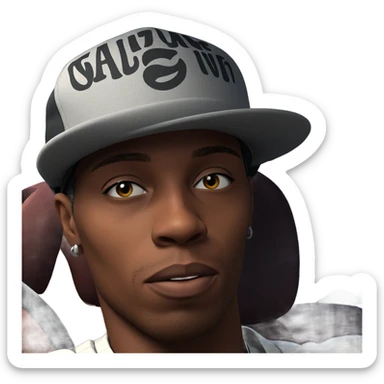 portrait of a stylish young man sticker