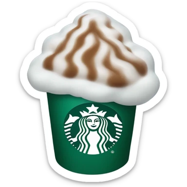 Starbucks coffee with cold foam sticker