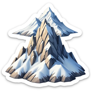 snowy mountain peak sticker