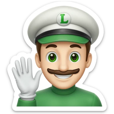 Luigi white gloves sticker