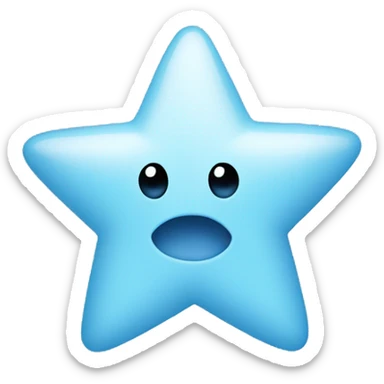 Baby blue star sticker