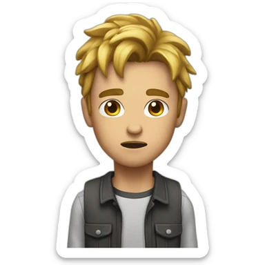 Young Man pissed Off but sticker