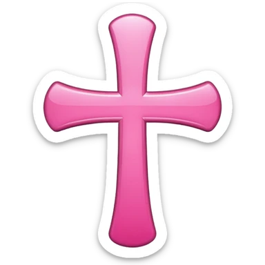 make a catholic symbol with very girly pink tones. sticker