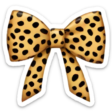 Cheetah print bow sticker