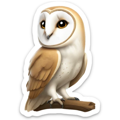 barn owl sticker