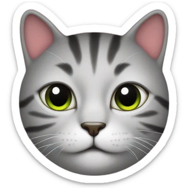 a person's face, left half cat, right half watermelon sticker