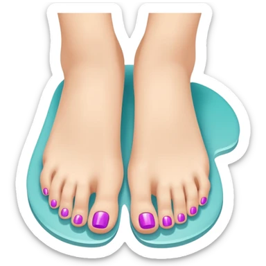 pedicure on pretty feet sticker