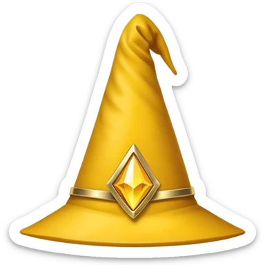 yellow wizard hat sticker