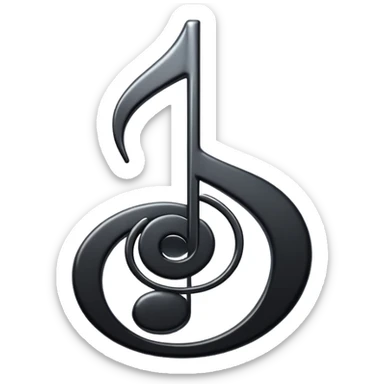 music note with a music disc sticker