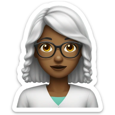 girl with spectacles sticker