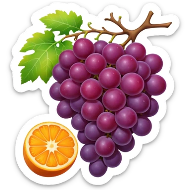 grape and orange sticker