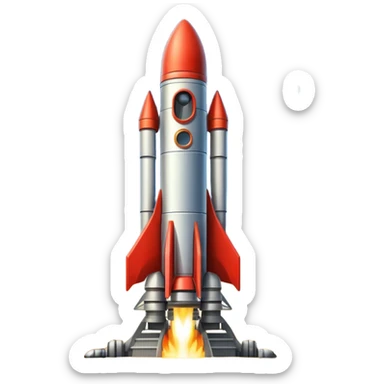 rocket on a cosmodrome sticker