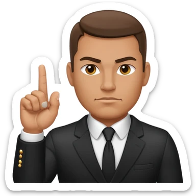 Bodyguard with the middle finger  sticker