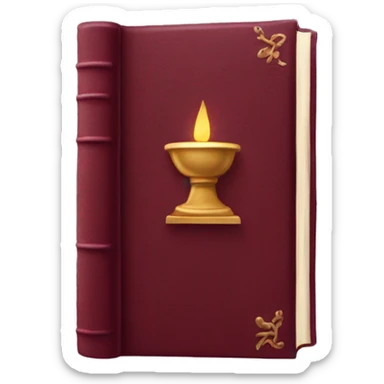 Burgundy book sticker