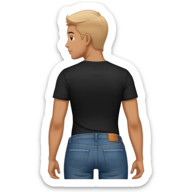 Grabbing butt and looking back sticker