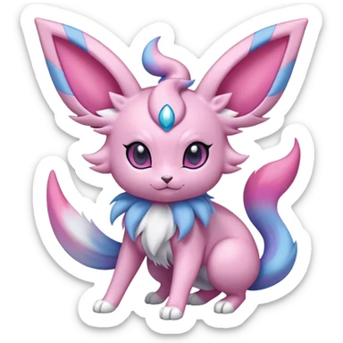 Sylveon-Espurr-Espeon-Pokémon-Fakémon-creature sticker