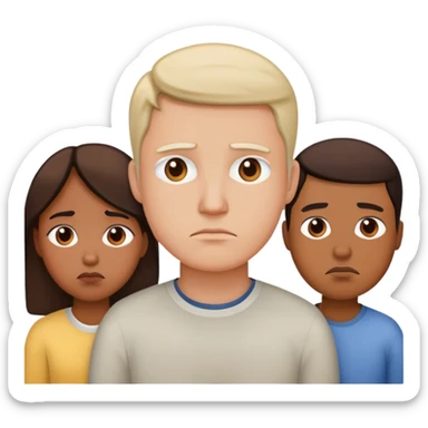 3 Sad Men and Women sticker