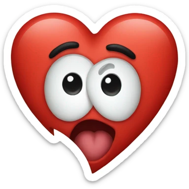 red heart sticker
