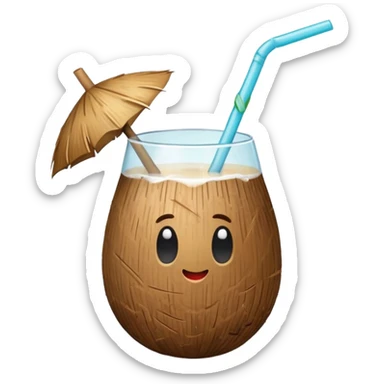 hawaii coconut drink  sticker