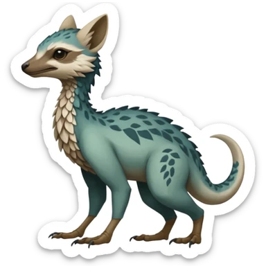 Modern Realistic Rare Fantasy Vernid-Trico-species by LiLaiRa full body sticker