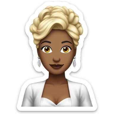 Chanteuse lyrique diva avec une robe à traîne  sticker