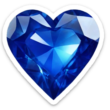 sapphire heart sticker