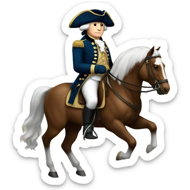 george washington on a horse sticker