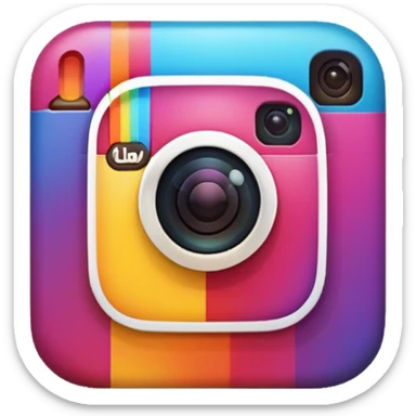 Instagram logo emoji style with glossy finish sticker
