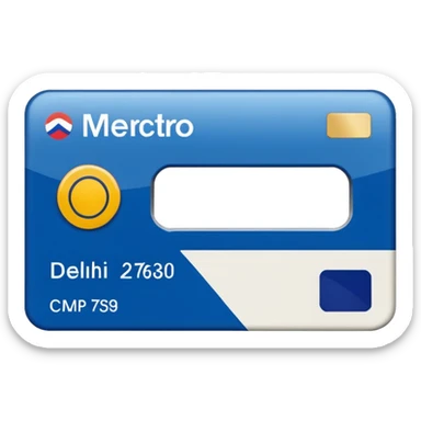 generate an ios genmoji of  a DELHI metro card sticker