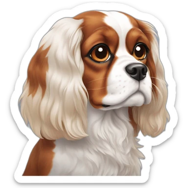 Cavalier King Charles Spaniel tricolor sticker