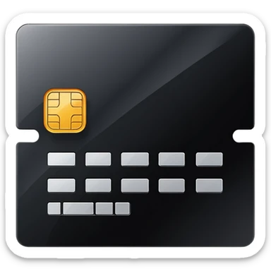 black credit card, no text, no numbers sticker