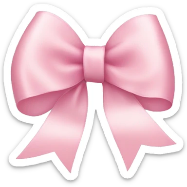 light pink ribbon bow sticker