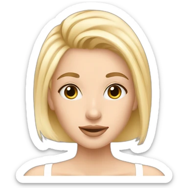 Blonde girl skin care routine  sticker